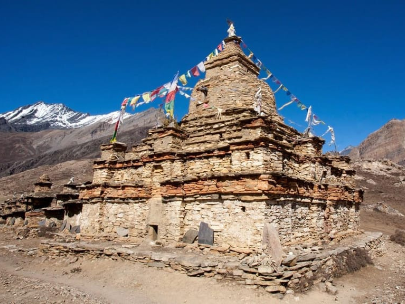 Remote Nar Phu village on a monsoon trek in Nepal