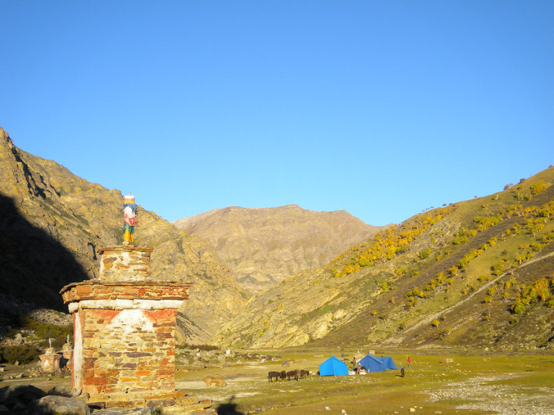 Limi Valley trekking trail in Nepal