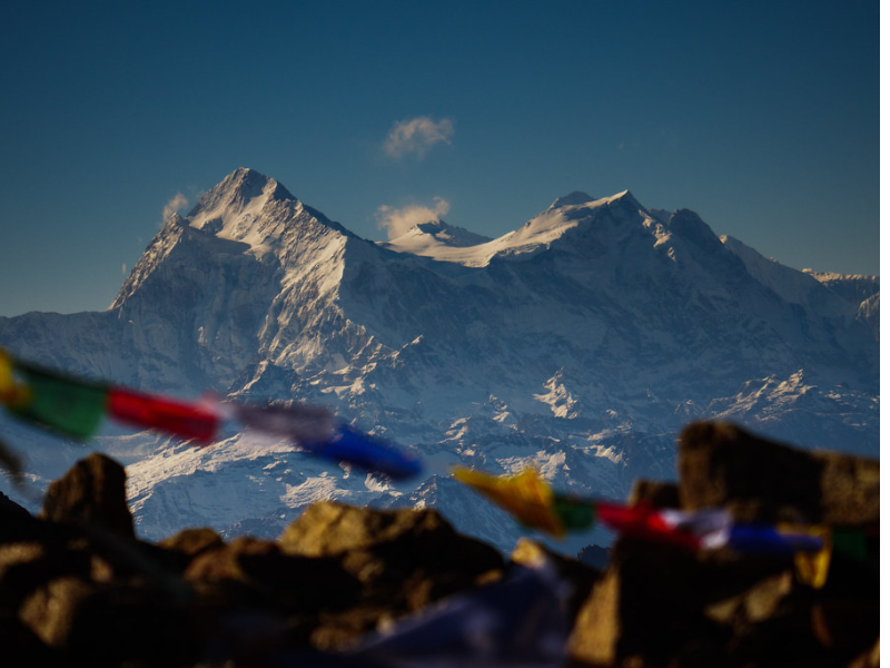 Himalayan landscape from Lumba Sumba Pass in Nepal